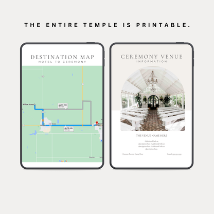 Wedding Day Binder Template