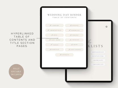 Wedding Day Binder Template