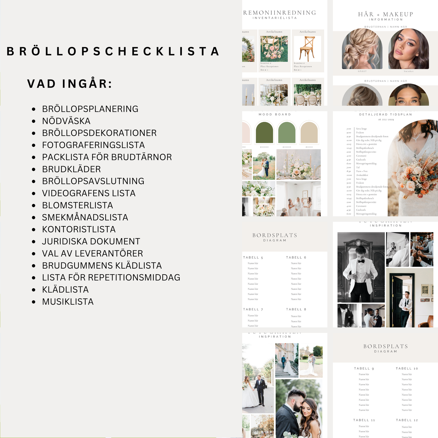 Den ultimata digitala Wedding Day Binder
