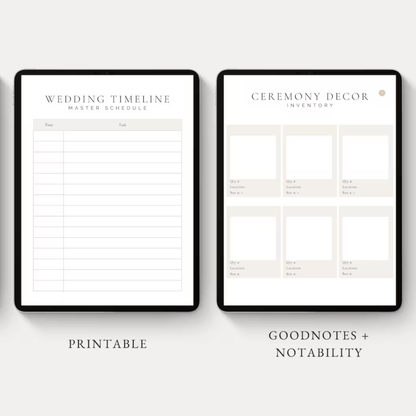 The Ultimate iPad Wedding Day Planner