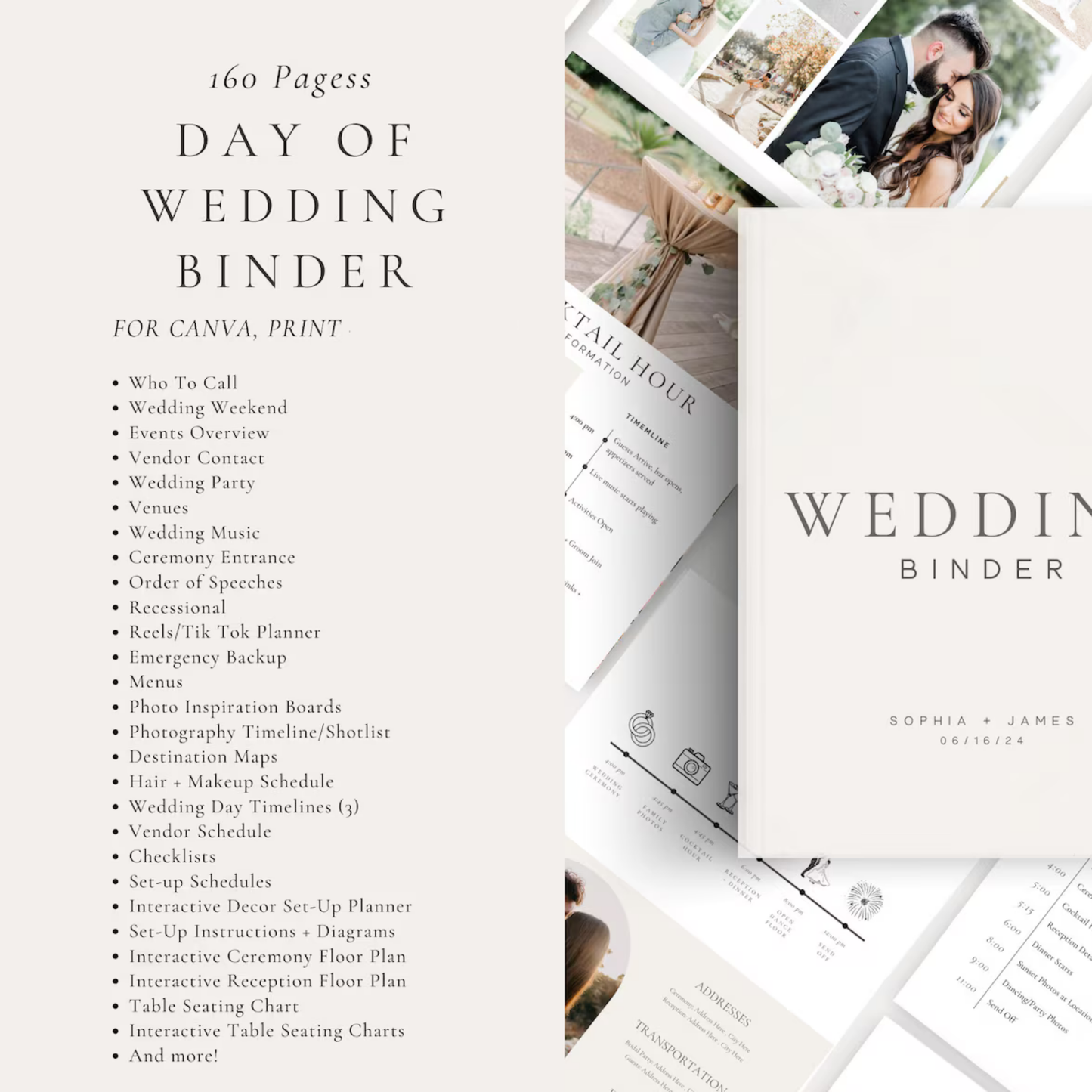 Wedding Day Binder Template