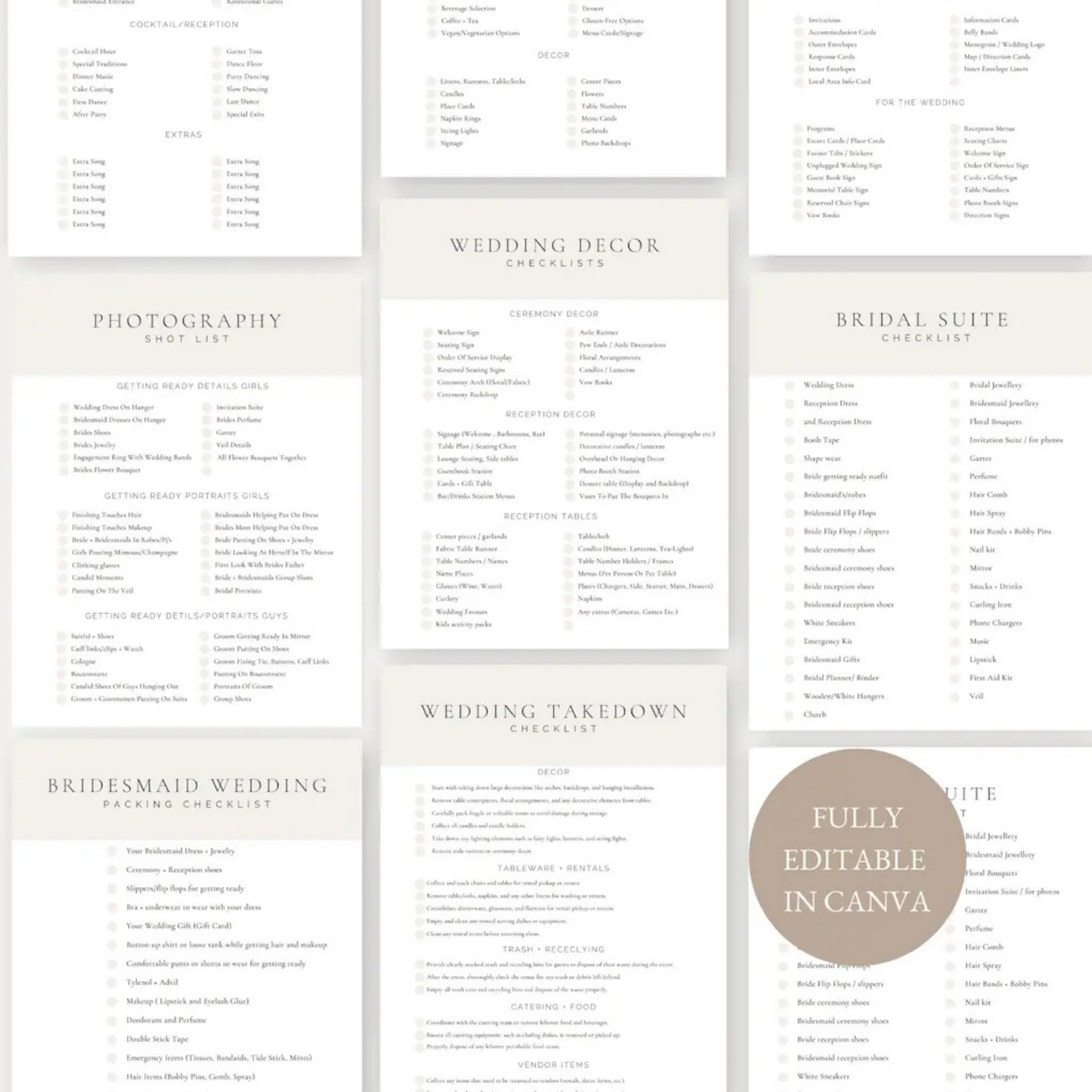 Wedding Day Binder Template