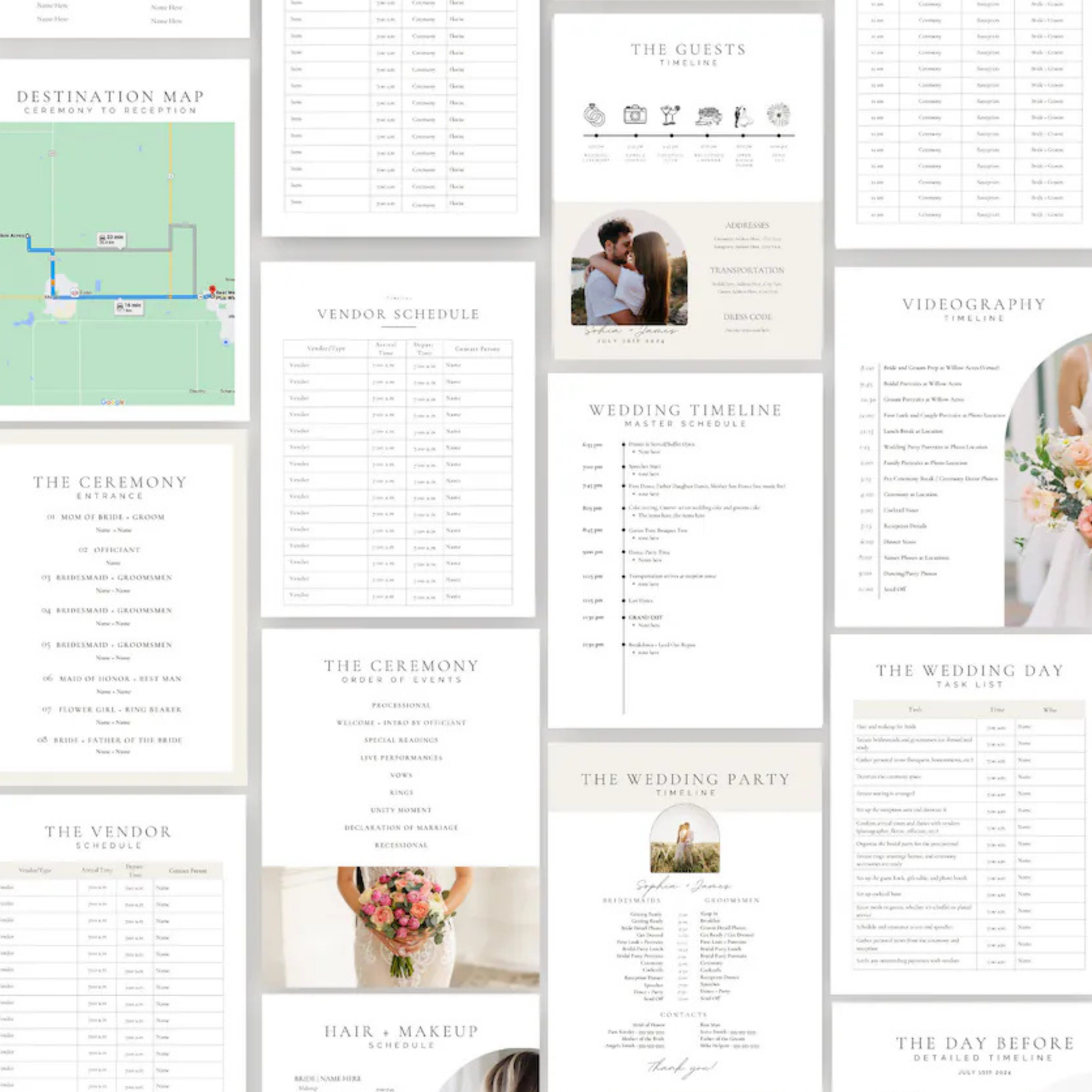 Wedding Day Binder Template